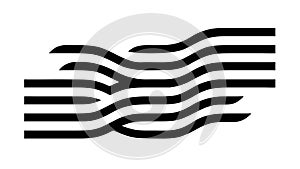 Dynamic Abstract Horizontal Wave Pattern for Modern Backgrounds, vector design Generative AI