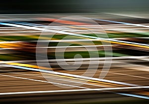 Dynamic abstract image featuring blurred horizontal and diagonal
