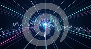 Abstract Data Visualization with Light Streaks and Waveforms
