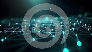 Abstract Digital Network Data Flow Good Resolution Stock Photo