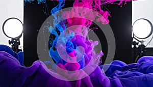 Dynamic Abstract Ink Cloud Formation in Water