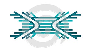 Dynamic Abstract Interlaced Line Pattern, vector design Generative AI