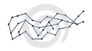 Dynamic Abstract Line Graph Data Representation, vector design Generative AI