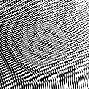 Dynamic abstract linear vector moire monochrome texture.