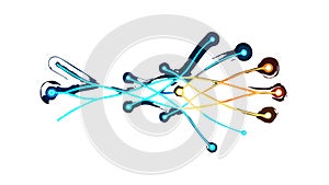 Dynamic Abstract Lines for Energy and Data Flow, vector design Generative AI