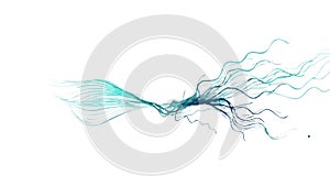 Dynamic abstract lines flowing outwards for energetic designs, vector design Generative AI