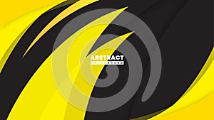 Dynamic abstract modern black yellow background concept eps 10 free vector