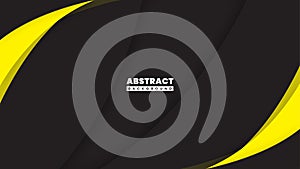 Dynamic abstract modern black yellow background concept eps 10 free vector