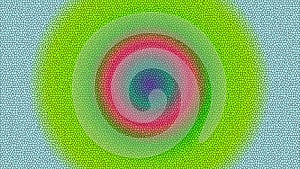 Abstract colorful mosaic concentric gradient pattern background texture art.