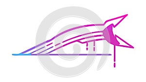 Dynamic Abstract Motion Fluid Data Flow Icon, vector design Generative AI