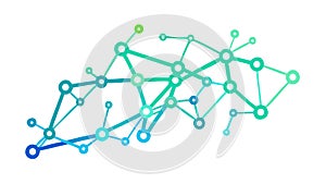 Dynamic Abstract Network of Interconnected Dots, vector design Generative AI