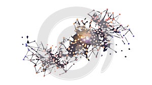 Dynamic Abstract Network of Interconnected Dots, vector design Generative AI