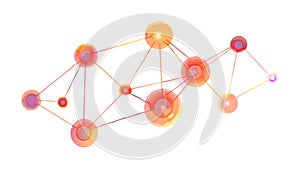Dynamic Abstract Network Points Vector, Data Flow Connections, vector design Generative AI
