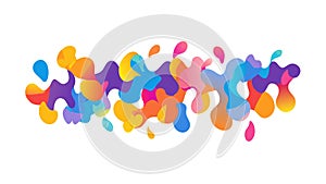 Dynamic Abstract Pattern of Colorful Organic Blobs and Shapes, vector design Generative AI