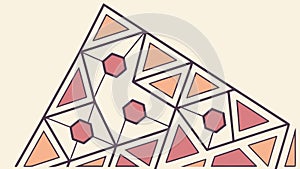 Dynamic abstract pattern with sharp triangles and intersecting lines, vector design Generative AI