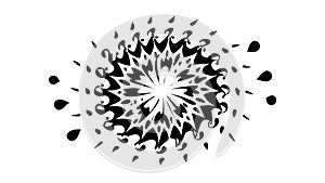 Dynamic abstract radial explosion pattern, energetic design, vector design Generative AI
