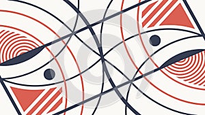 Dynamic abstract radial geometric pattern with optical effect, vector design Generative AI