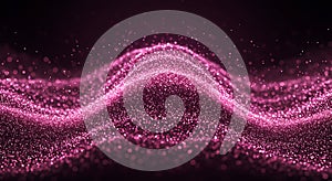 A dynamic, abstract representation featuring a wave-like pattern composed of