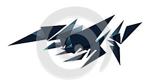 Dynamic Abstract Sharp Geometric Shapes Vector Graphic, vector design Generative AI