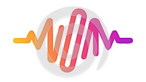 Dynamic Abstract Sound Wave - Colorful Audio Visualization, vector design Generative AI