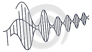 Dynamic Abstract Sound Wave Pattern, Visualizing Audio, vector design Generative AI