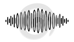 Dynamic Abstract Sound Waves Audio Visualizer, vector design Generative AI