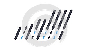 Dynamic Abstract Sound Waves Bars Vector, vector design Generative AI