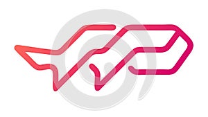 Dynamic Abstract Speech Bubble Gradient Vector Icon, vector design Generative AI