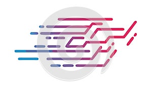 Dynamic Abstract Speed Lines, Symbolizing Movement, Data, or Energy Flow, vector design Generative AI