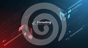 Futuristic Digital Consulting Technology Background