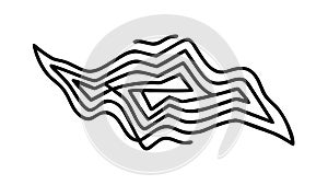 Abstract Wavy Line Pattern Design, vector design Generative AI