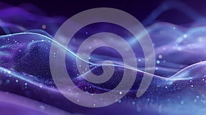 A dynamic abstract visualization of an artificial intelligence neural network,