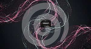 Abstract Cybernetic Data Flow Background