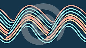 Dynamic Abstract Wave Pattern with Multiple Colorful Lines, vector design Generative AI