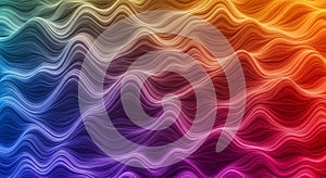 Dynamic Abstract Wave Pattern with Vibrant Gradients Colorful Lines Intertwining to Create Visual Depth and Texture