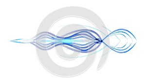 Dynamic Abstract Waveform Icon, Energy Flow Design Element, vector design Generative AI