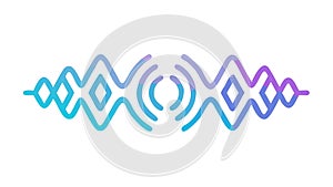 Dynamic Abstract Waveform Pattern, Energetic Digital Signal, vector design Generative AI