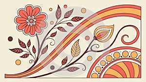 Dynamic Abstract Waves & Geometric Shapes, Retro Pattern, vector design Generative AI