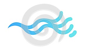 Dynamic Abstract Waves Pattern Icon, Fluid Motion Energy Flow, vector design Generative AI