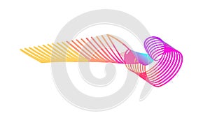 Dynamic Abstract Wavy Gradient Ribbon Banner Vector, vector design Generative AI