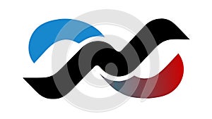 Dynamic Abstract Wavy Line Logo Icon, vector design Generative AI