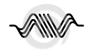 Dynamic Abstract Wavy Line Pattern Element, vector design Generative AI