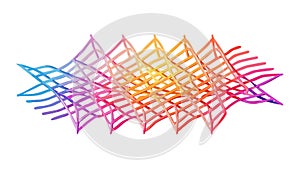Dynamic Abstract Wavy Lines, Colorful Textured Background, vector design Generative AI