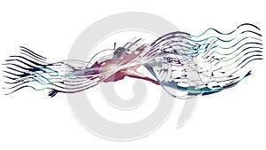 Dynamic Abstract Wavy Lines, Energetic Motion Pattern Vector Design, vector design Generative AI
