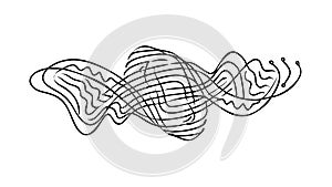 Dynamic abstract wavy lines pattern, movement, energy, modern design vector design Generative AI
