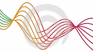 Dynamic Abstract Wavy Lines, Rainbow Gradient Design, vector design Generative AI