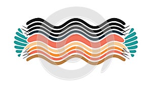 Dynamic Abstract Wavy Pattern: Colorful Flow Modern Geometric Design, vector design Generative AI