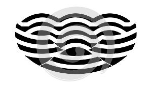 Dynamic abstract wavy pattern, flowing fluid design, vector design Generative AI