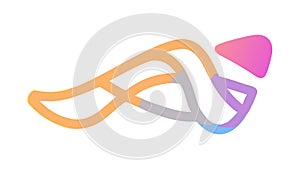 Dynamic Abstract Wavy Shape Vector Logo, vector design Generative AI