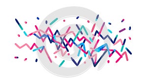 Dynamic Abstract Zigzag Line Pattern, vector design Generative AI